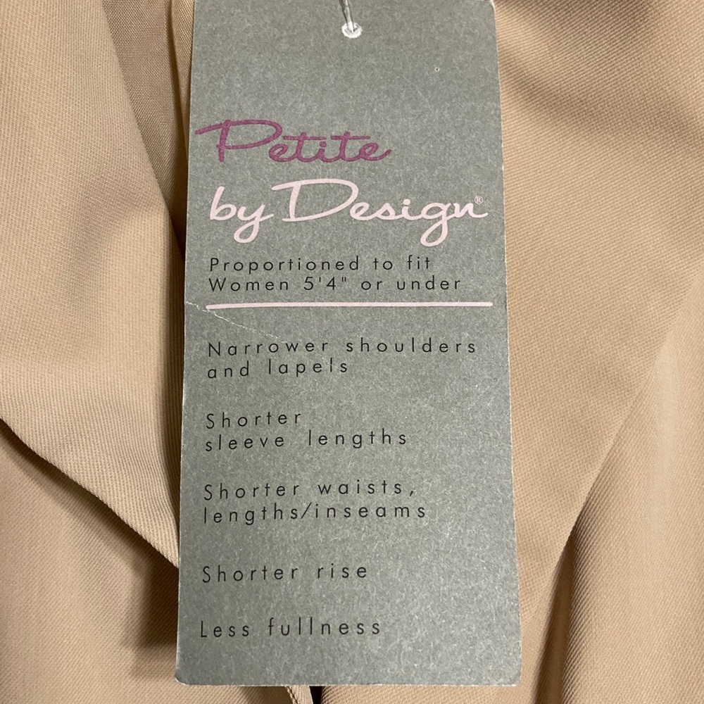 Pant Suit Anne Klein Beige Blazer Suit Jacket & Wide Leg Dress Pants 10 Petite - Picture 8 of 14